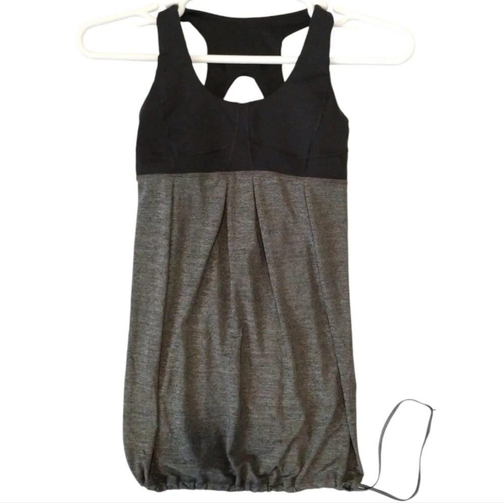 Lululemon Run Back On‎ Track Tank Heathered Cinched Waist Top